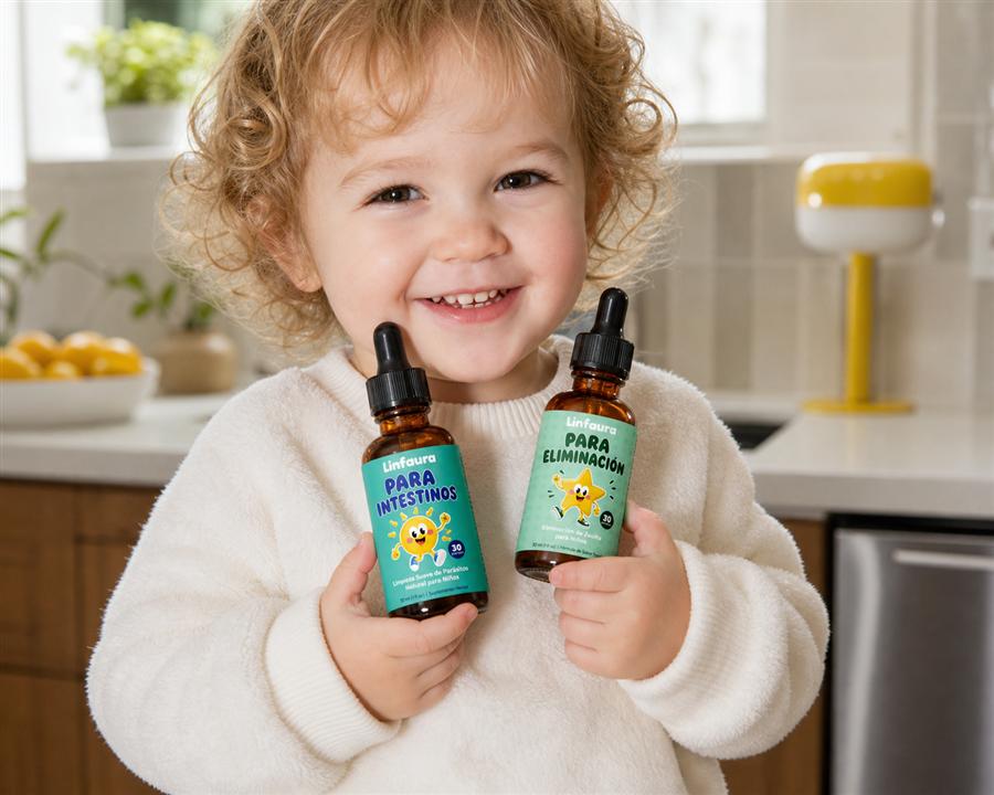 Little girl with LINFAURA